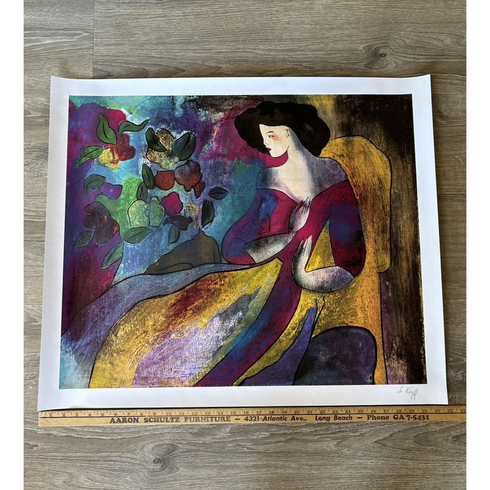 Linda Le Kniff Signed Limited Edition Serigraph‎ 27x32 ANNEBELLA Artwork - Picture 4 of 4